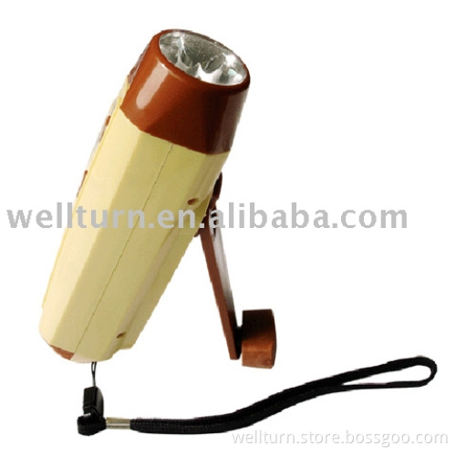 Hand Winding Flashlight with Alarm(WT813)